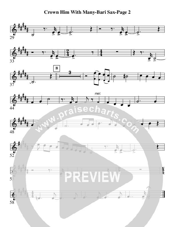 Crown Him With Many Crowns (Instrumental) Bari Sax (AnderKamp Music)