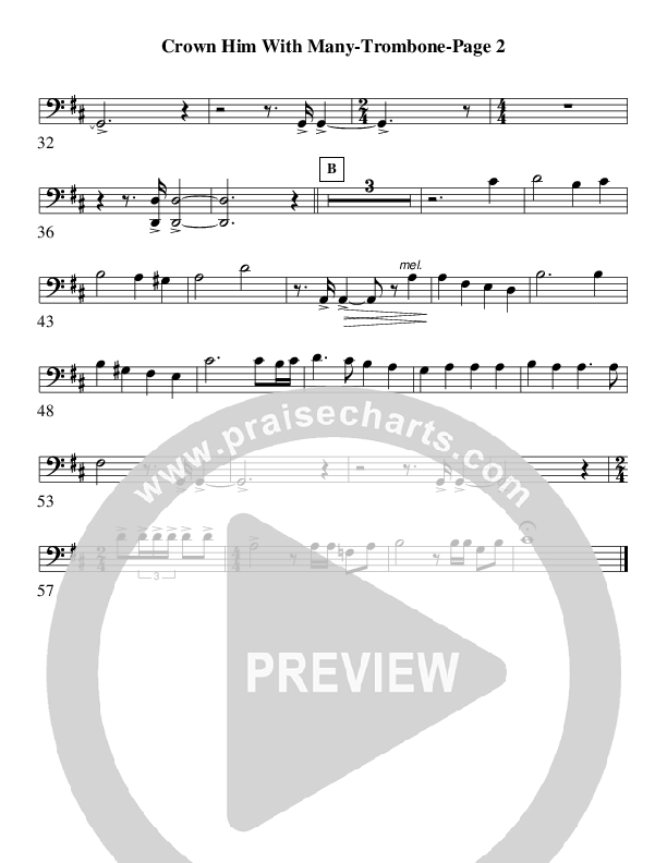 Crown Him With Many Crowns (Instrumental) Trombone (AnderKamp Music)