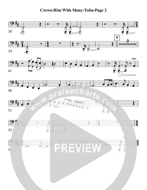 Crown Him With Many Crowns (Instrumental) Tuba (AnderKamp Music)