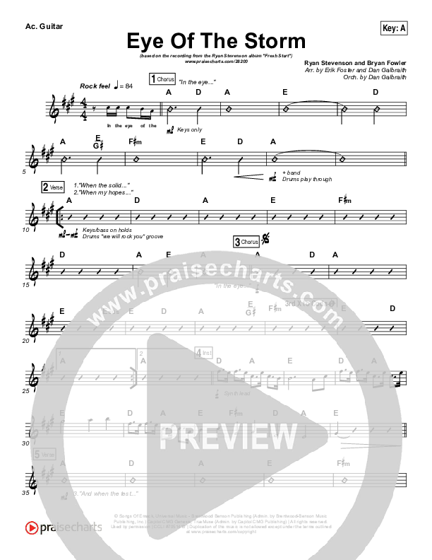 Eye Of The Storm Rhythm Chart (Ryan Stevenson)