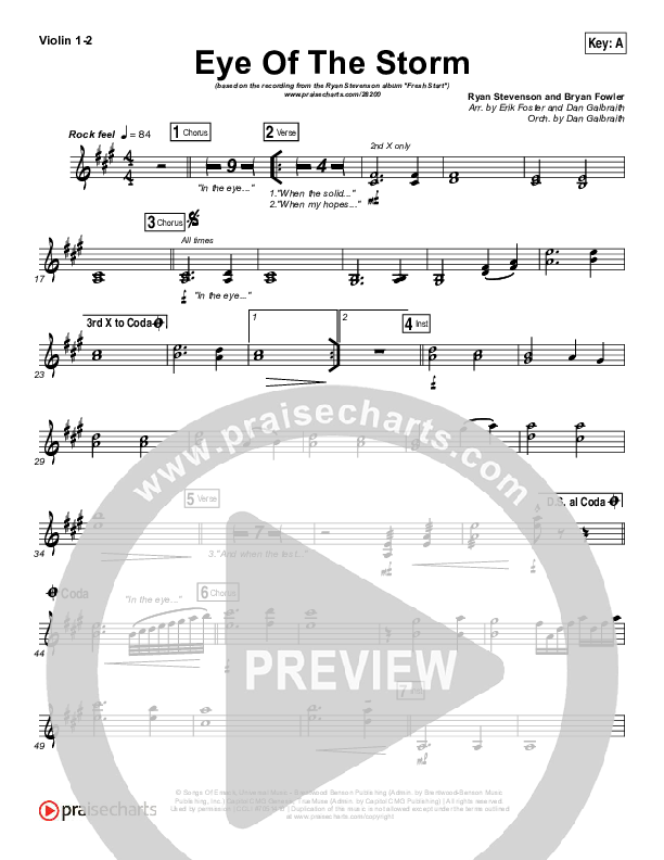 Eye Of The Storm Violin 1/2 (Ryan Stevenson)