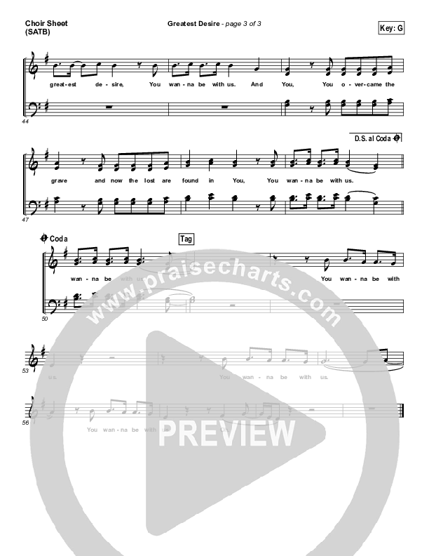 Greatest Desire Choir Vocals (SATB) (Gateway Worship Voices / Anna Byrd)