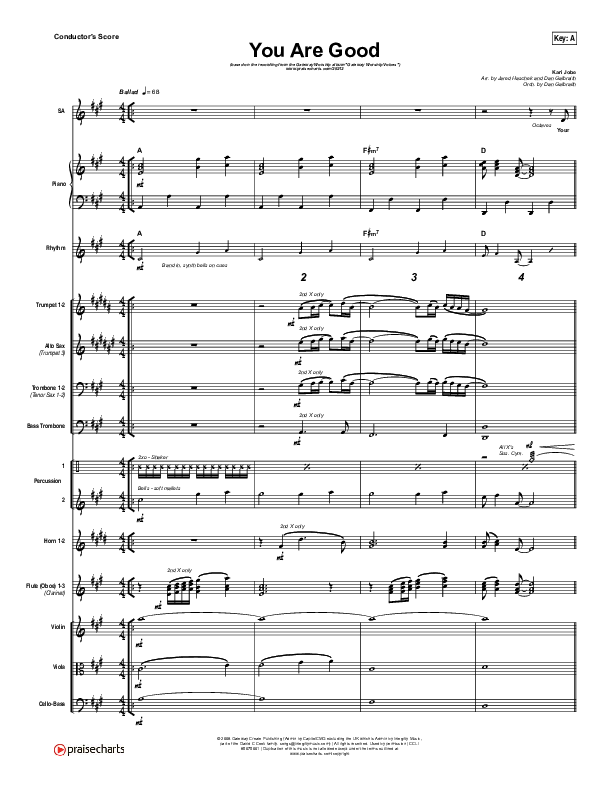 You Are Good Conductor's Score (Gateway Worship Voices / Kari Jobe)