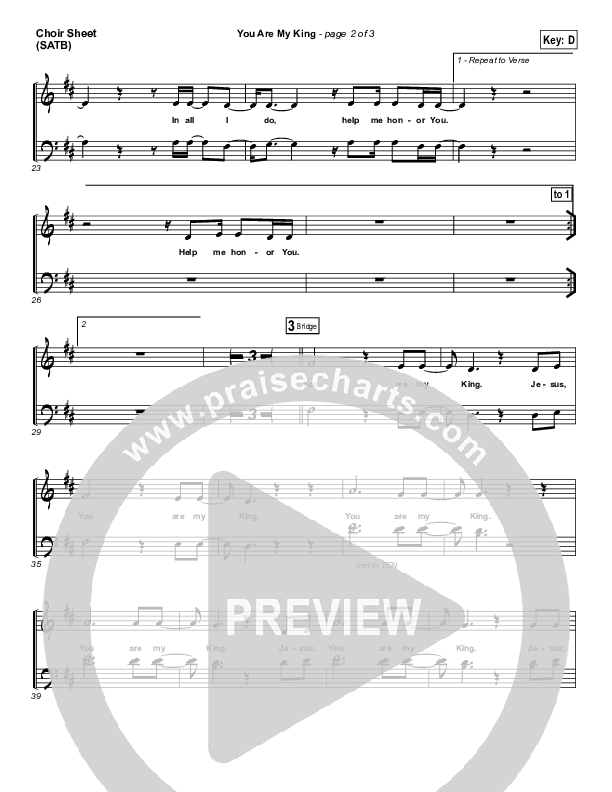 You Are My King (Amazing Love) Choir Sheet (SATB) (Shane & Shane / The Worship Initiative)
