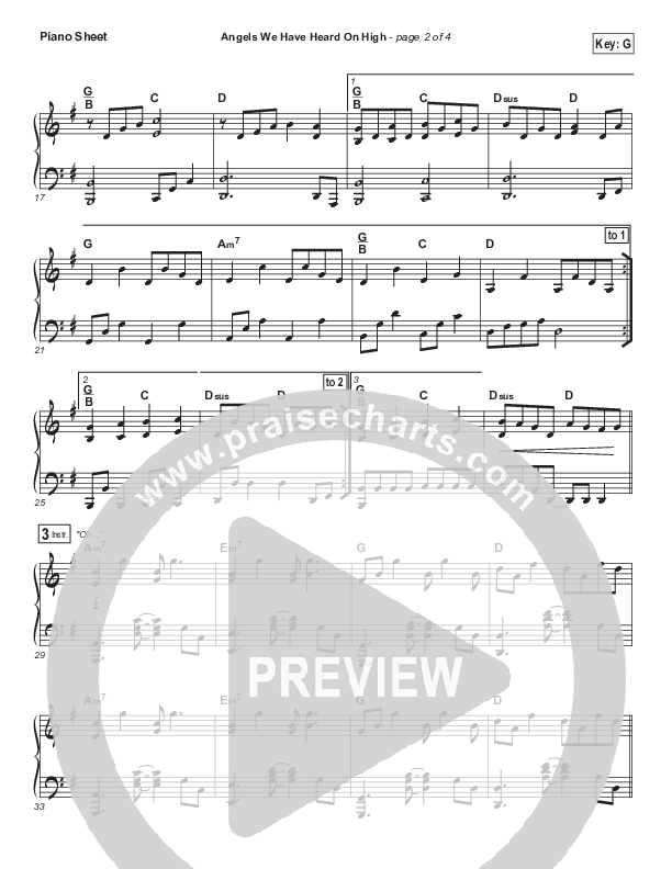 Angels We Have Heard On High (Cloud Of Witnesses) Piano Sheet (Shane & Shane / The Worship Initiative)