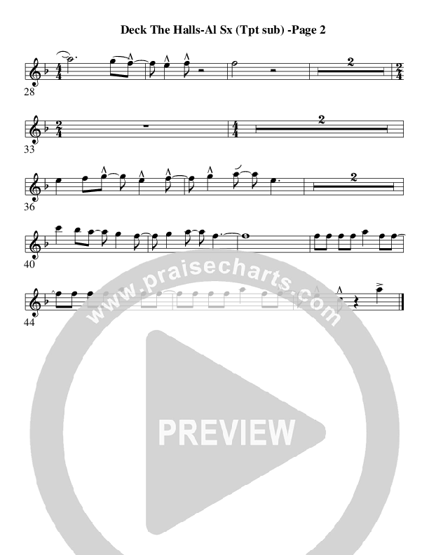 Deck The Halls (Instrumental) Alto Sax (AnderKamp Music)