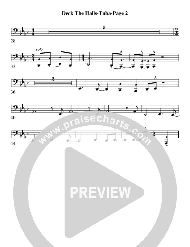 Deck The Halls (Instrumental) Tuba (AnderKamp Music)