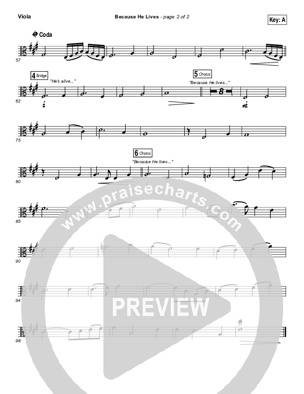 Because He Lives Viola (Shane & Shane / The Worship Initiative)