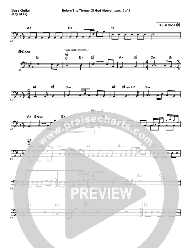 Before The Throne Of God Above Bass Guitar (Shane & Shane / The Worship Initiative)