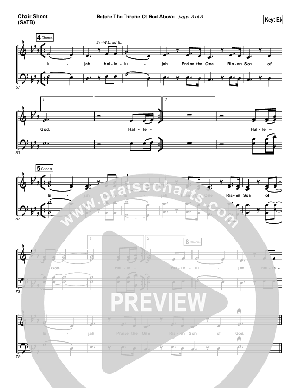 Before The Throne Of God Above Choir Vocals (SATB) (Shane & Shane / The Worship Initiative)