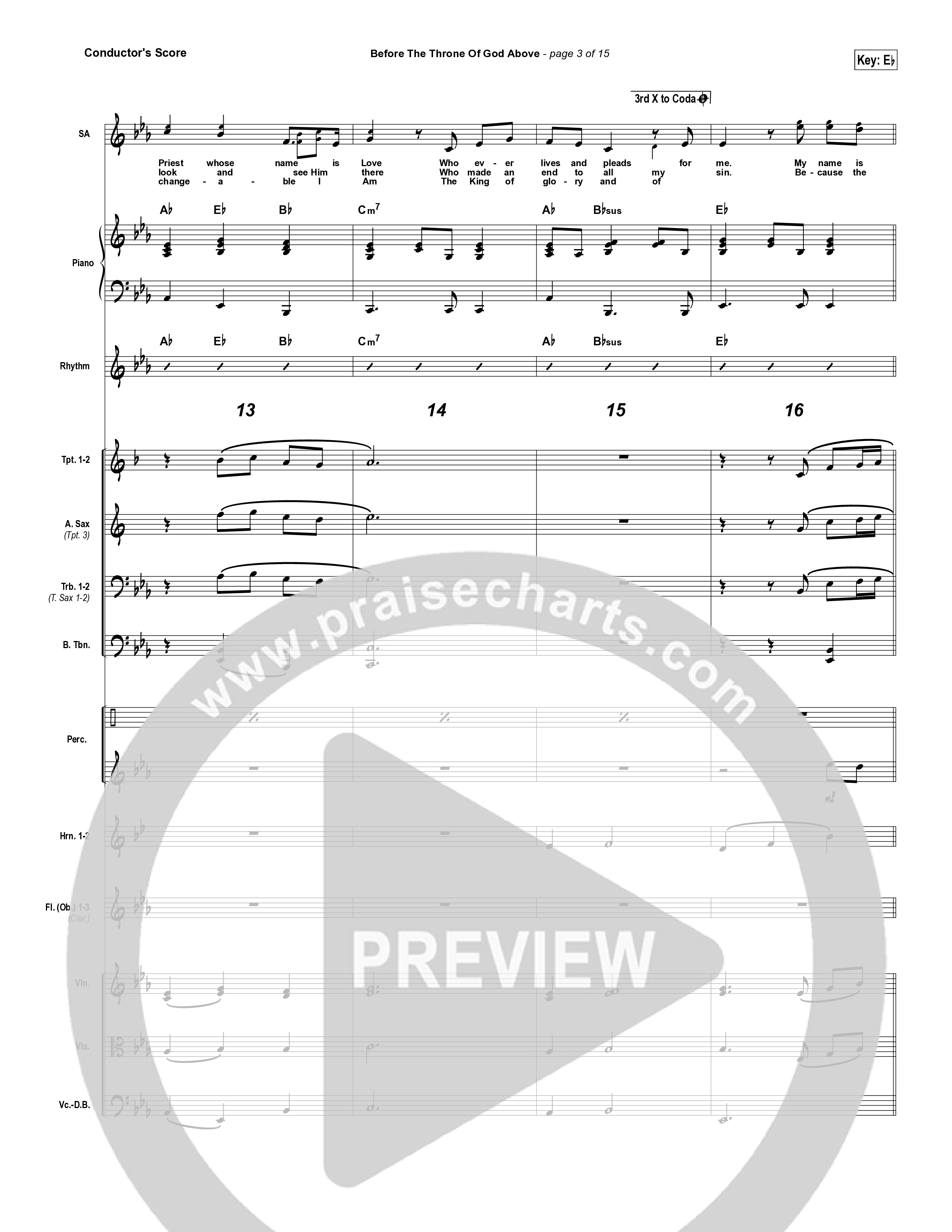 Before The Throne Of God Above Conductor's Score (Shane & Shane / The Worship Initiative)