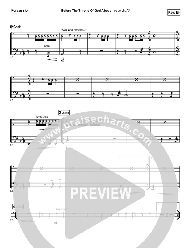 Before The Throne Of God Above Percussion (Shane & Shane / The Worship Initiative)