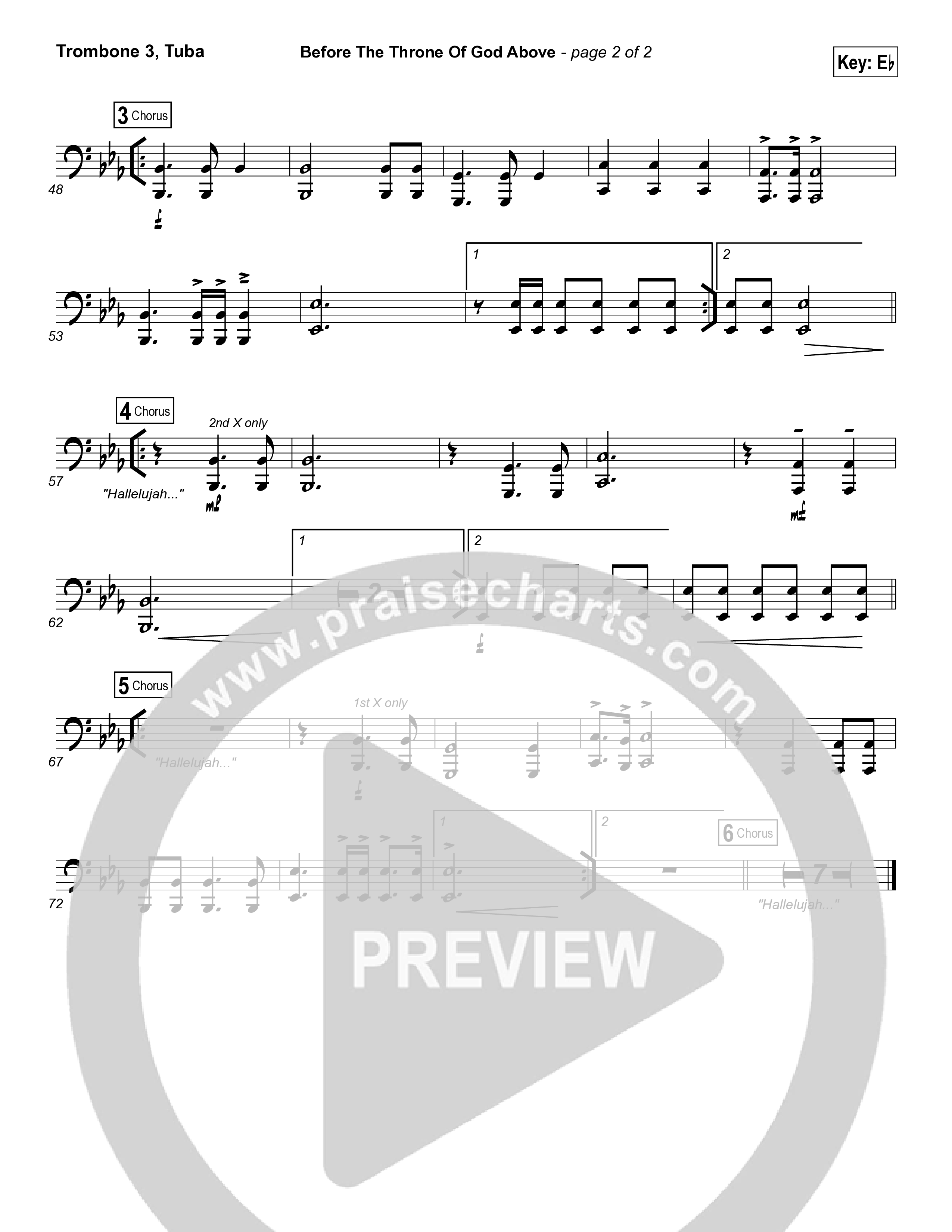 Before The Throne Of God Above Trombone 3/Tuba (Shane & Shane / The Worship Initiative)