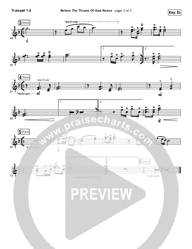 Before The Throne Of God Above Trumpet 1,2 (Shane & Shane / The Worship Initiative)