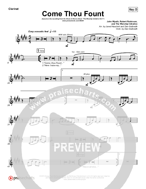 Come Thou Fount Wind Pack (Shane & Shane / The Worship Initiative)