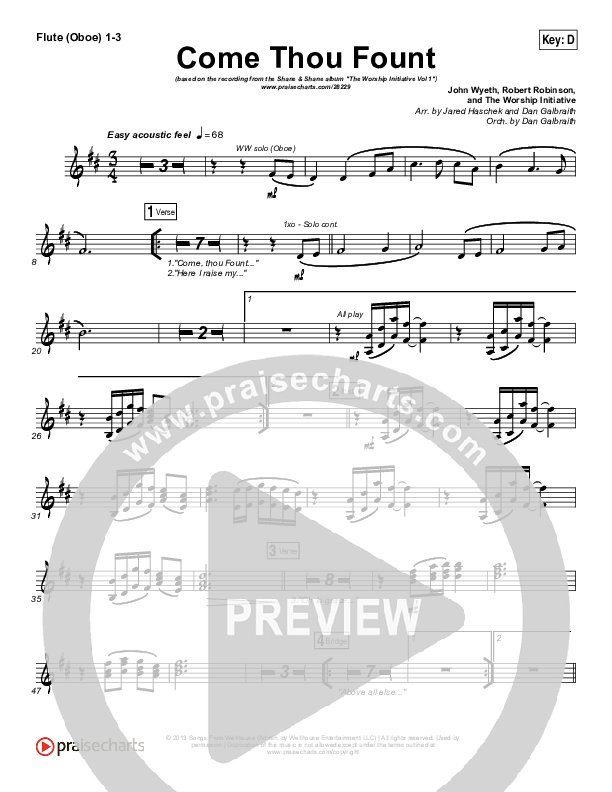 Come Thou Fount Wind Pack (Shane & Shane / The Worship Initiative)