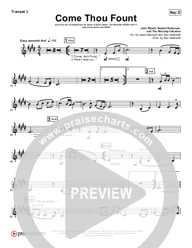Come Thou Fount Trumpet 3 (Shane & Shane / The Worship Initiative)
