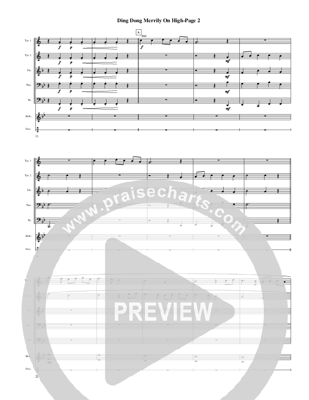 Ding Dong Merrily On High (Instrumental) Conductor's Score (AnderKamp Music)