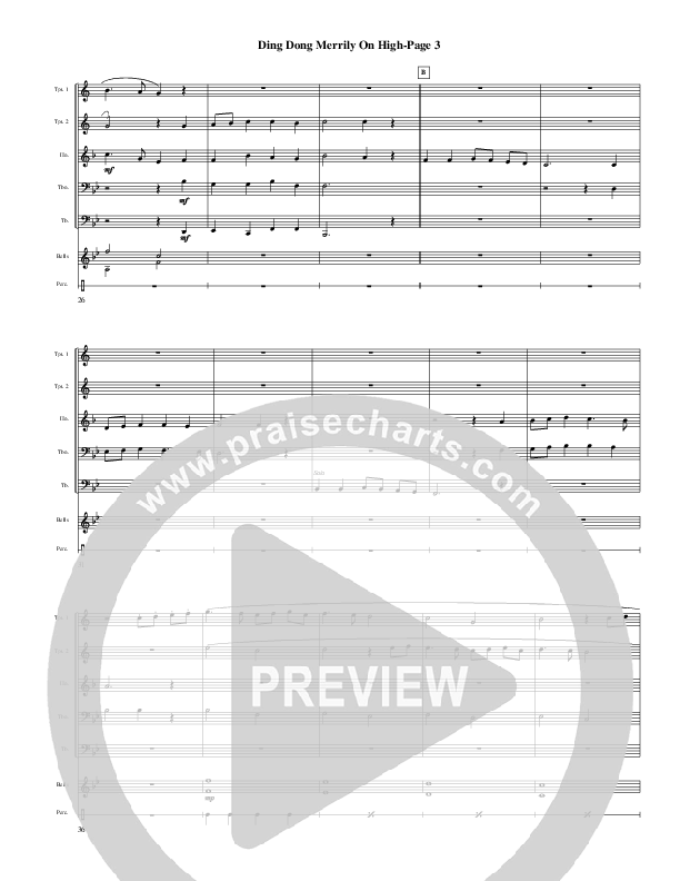 Ding Dong Merrily On High (Instrumental) Conductor's Score (AnderKamp Music)