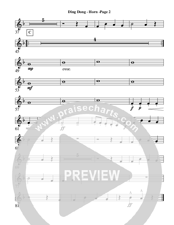 Ding Dong Merrily On High (Instrumental) French Horn (AnderKamp Music)