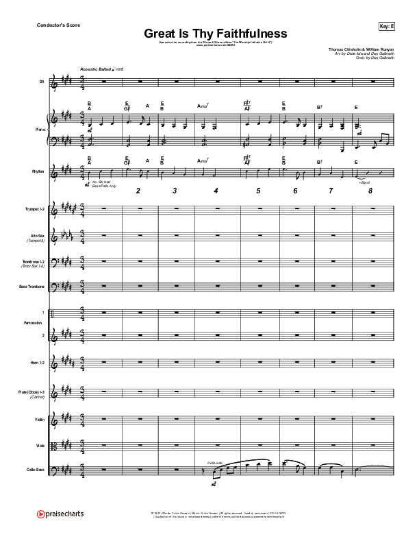 Great Is Thy Faithfulness Orchestration (Shane & Shane / The Worship Initiative)