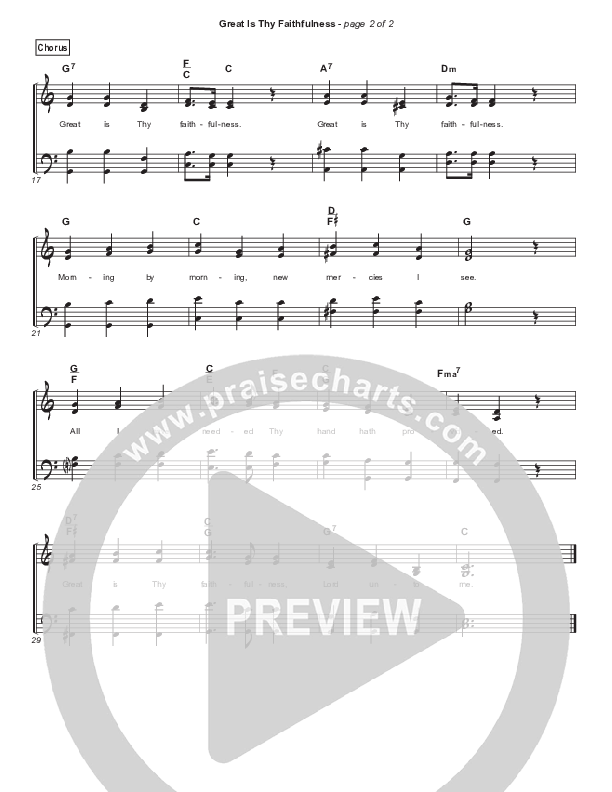 Great Is Thy Faithfulness Hymn Sheet (Shane & Shane / The Worship Initiative)