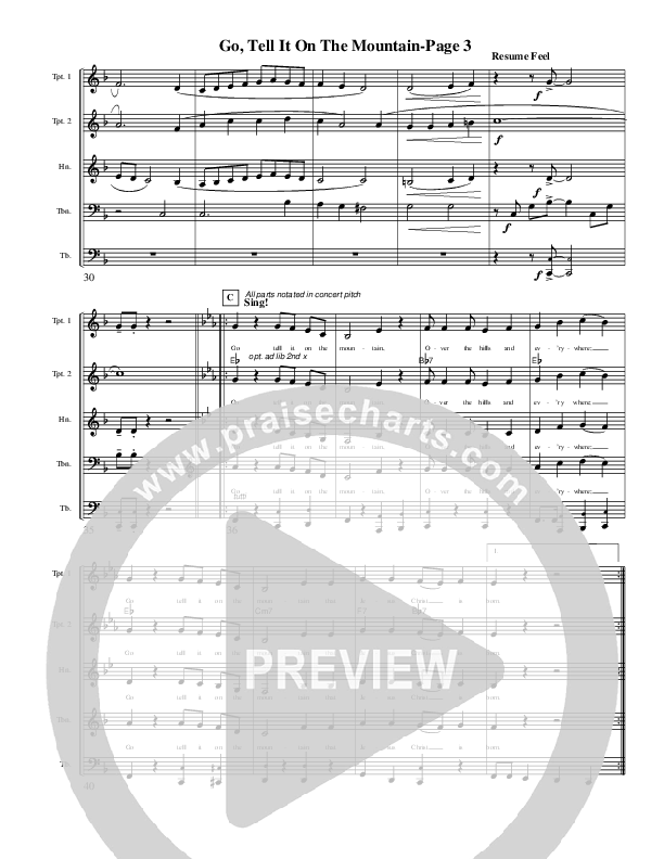 Go Tell It On The Mountain Conductor's Score (AnderKamp Music)