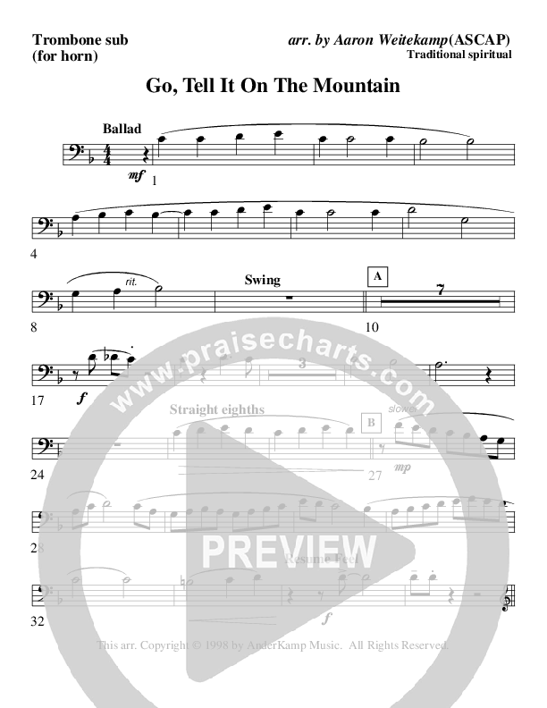 Go Tell It On The Mountain Trombone 2 (AnderKamp Music)
