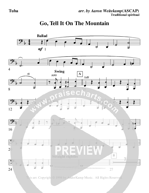 Go Tell It On The Mountain Tuba (AnderKamp Music)