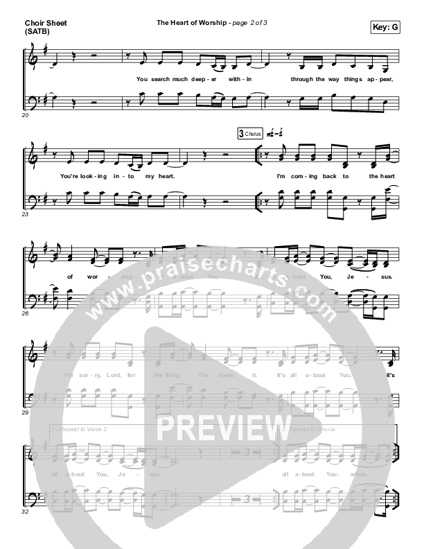The Heart Of Worship Choir Vocals (SATB) (Shane & Shane / The Worship Initiative)