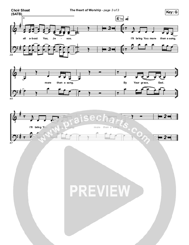 The Heart Of Worship Choir Sheet (SATB) (Shane & Shane / The Worship Initiative)