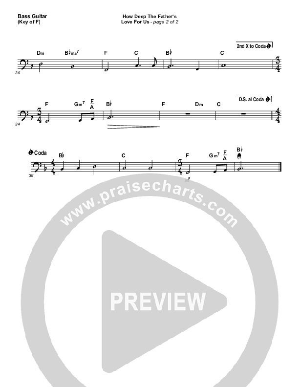 How Deep The Father's Love For Us Bass Guitar (Shane & Shane / The Worship Initiative)