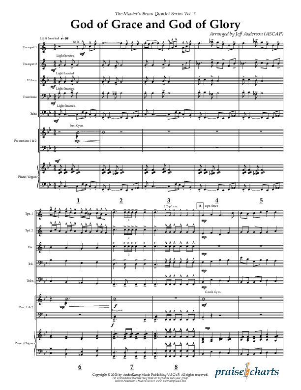 God Of Grace And God Of Glory (Instrumental) Conductor's Score (AnderKamp Music)