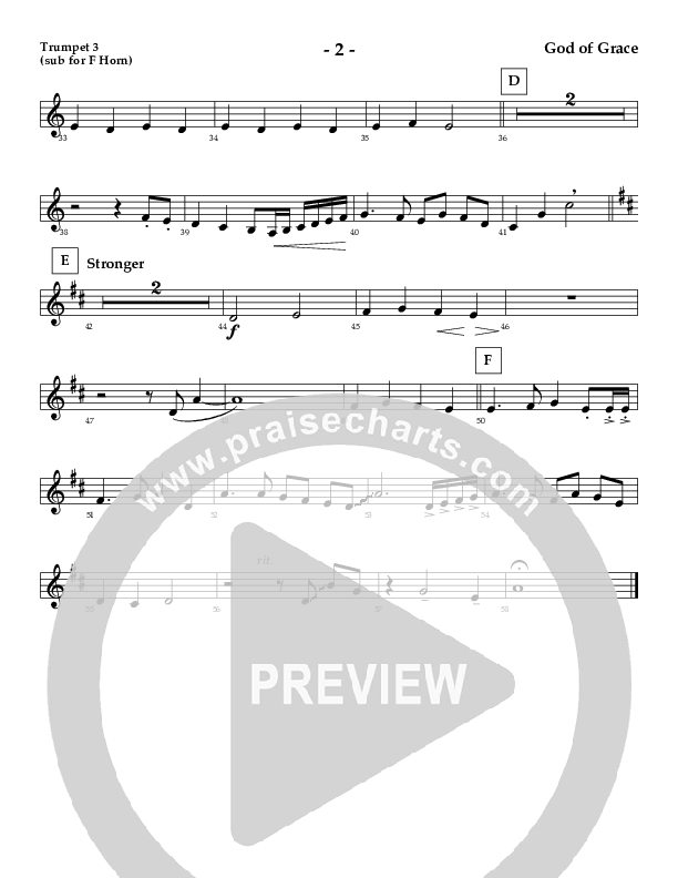 God Of Grace And God Of Glory (Instrumental) Trumpet 3 (AnderKamp Music)
