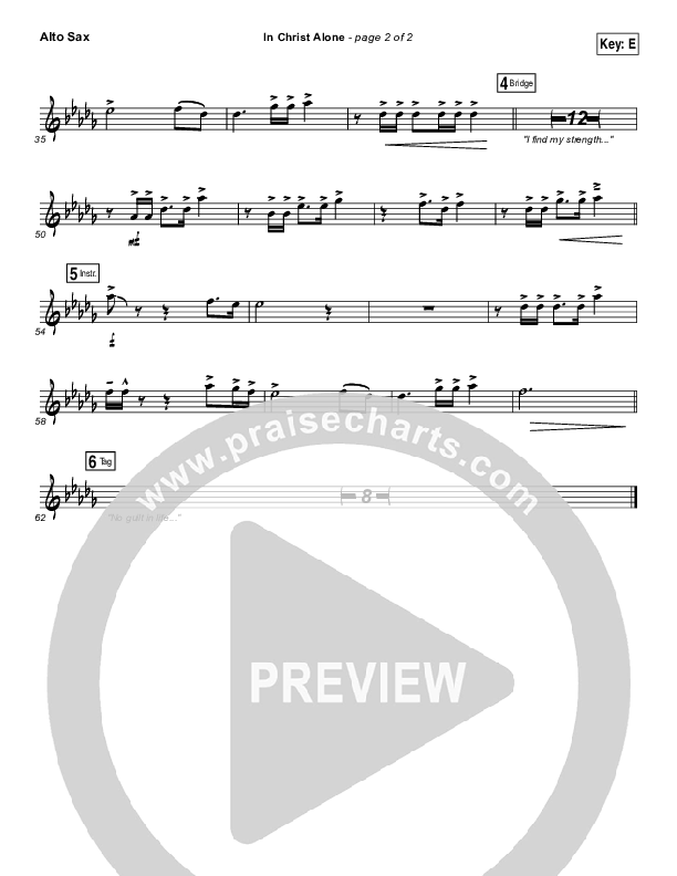 In Christ Alone Alto Sax (Shane & Shane / The Worship Initiative)