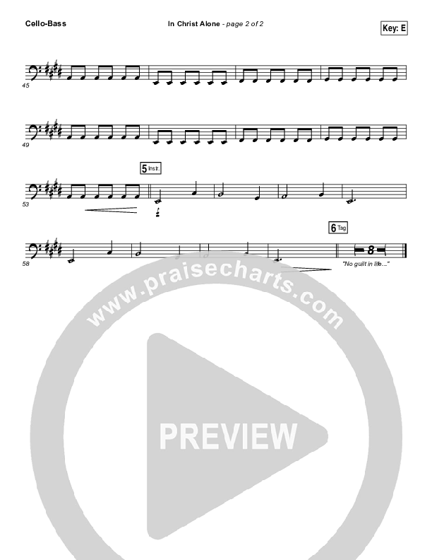 In Christ Alone Cello/Bass (Shane & Shane / The Worship Initiative)