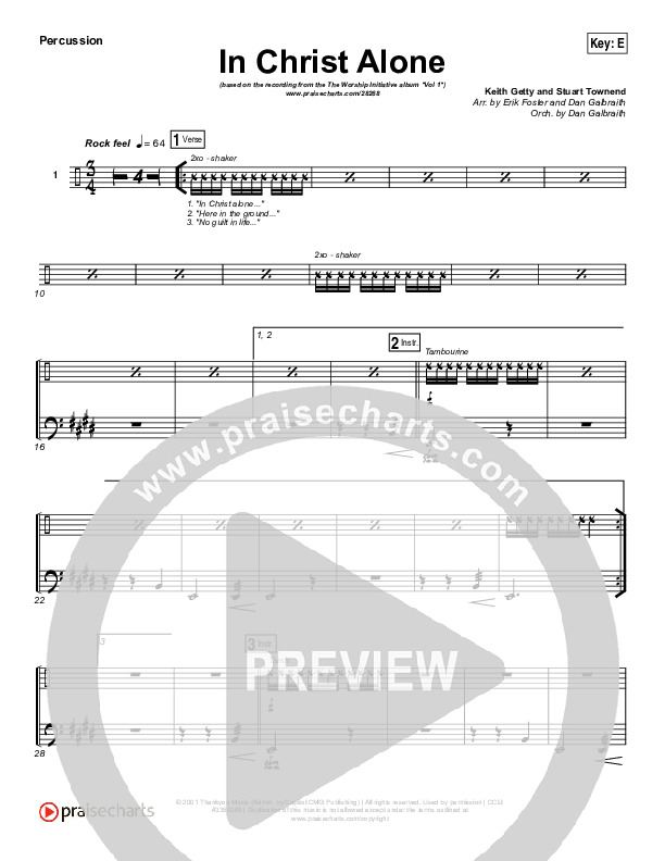 In Christ Alone Percussion (Shane & Shane / The Worship Initiative)