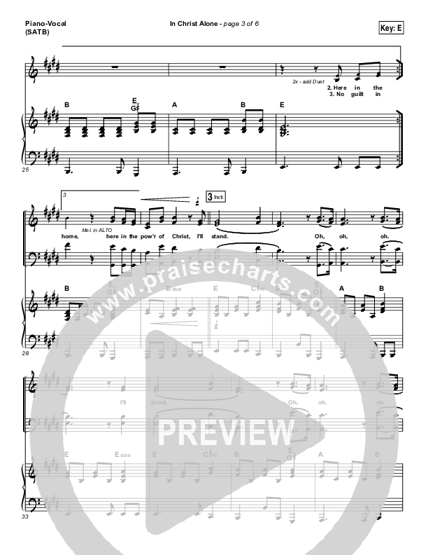 In Christ Alone Piano/Vocal (SATB) (Shane & Shane / The Worship Initiative)