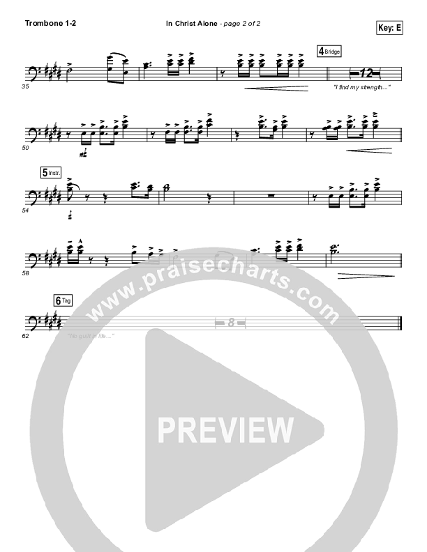In Christ Alone Trombone 1/2 (Shane & Shane / The Worship Initiative)