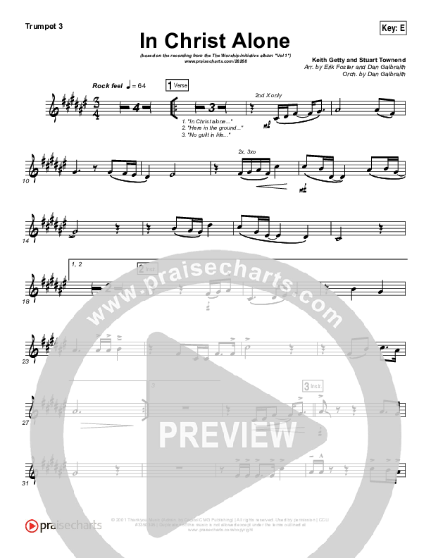In Christ Alone Trumpet 3 (Shane & Shane / The Worship Initiative)