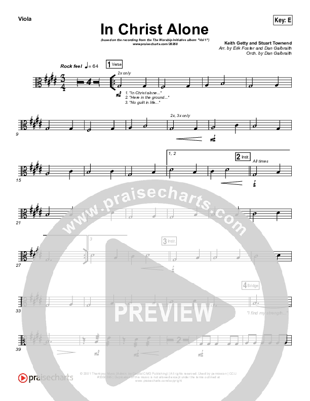 In Christ Alone Viola (Shane & Shane / The Worship Initiative)