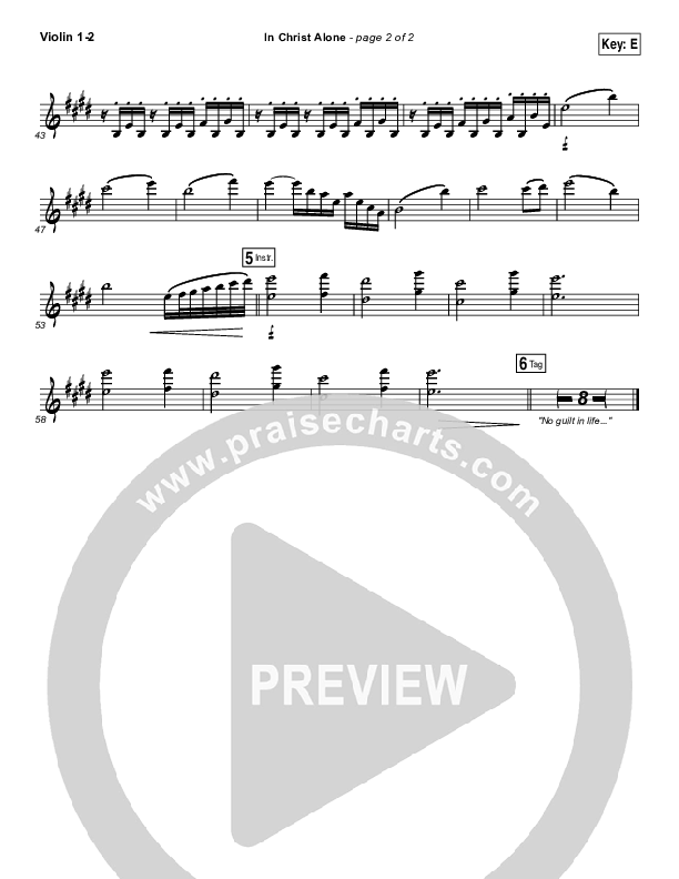 In Christ Alone Violin 1/2 (Shane & Shane / The Worship Initiative)