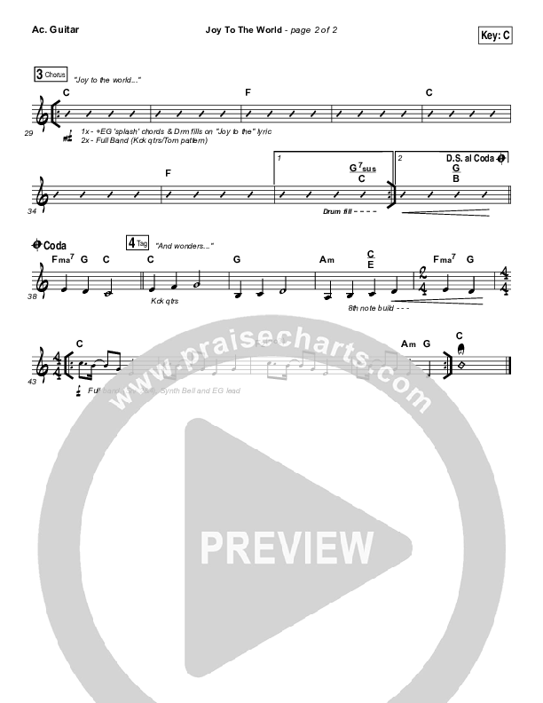 Joy To The World Acoustic Guitar (Shane & Shane / The Worship Initiative)