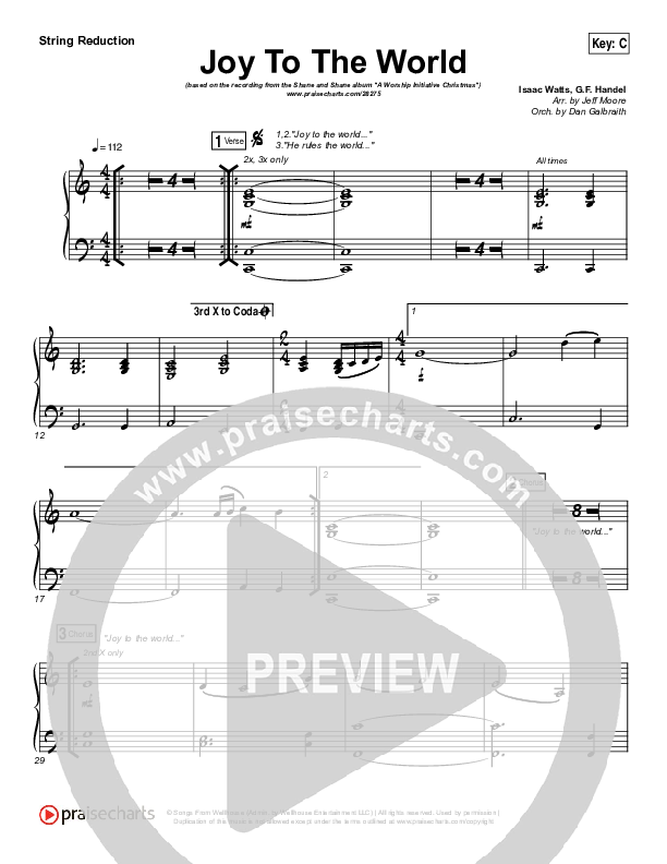 Joy To The World String Pack (Shane & Shane / The Worship Initiative)