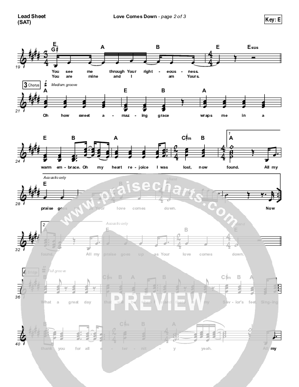 Love Comes Down Lead (SAT) (Shane & Shane / The Worship Initiative)