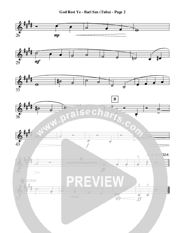 God Rest Ye Merry Gentlemen (Instrumental) Bari Sax (AnderKamp Music)