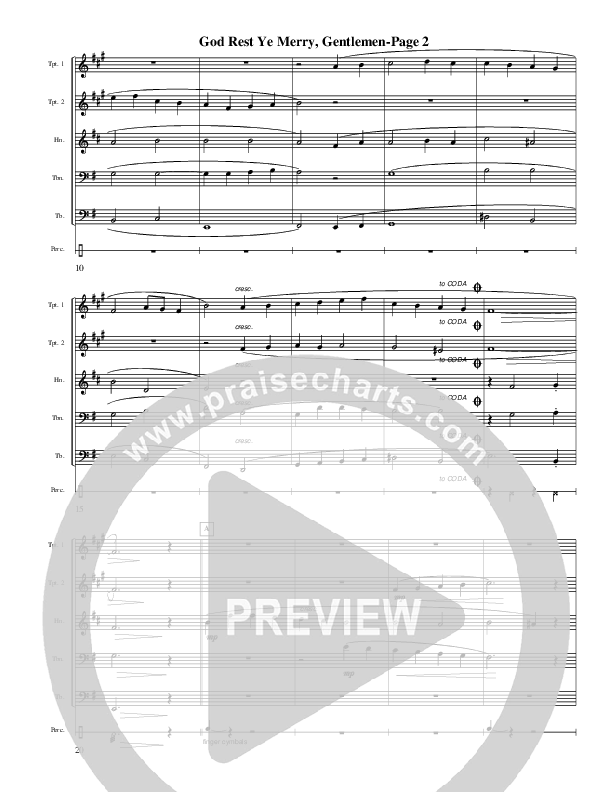 God Rest Ye Merry Gentlemen (Instrumental) Conductor's Score (AnderKamp Music)