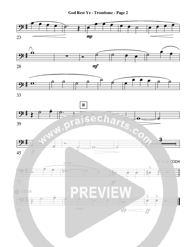 God Rest Ye Merry Gentlemen (Instrumental) Trombone (AnderKamp Music)