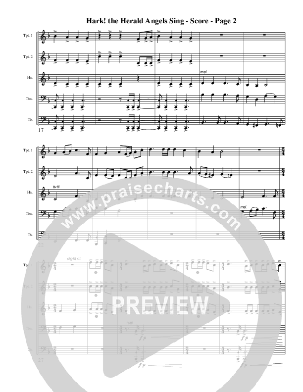 Hark The Herald Angels Sing (Instrumental) Conductor's Score (AnderKamp Music)