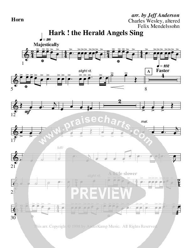 Hark The Herald Angels Sing (Instrumental) French Horn (AnderKamp Music)